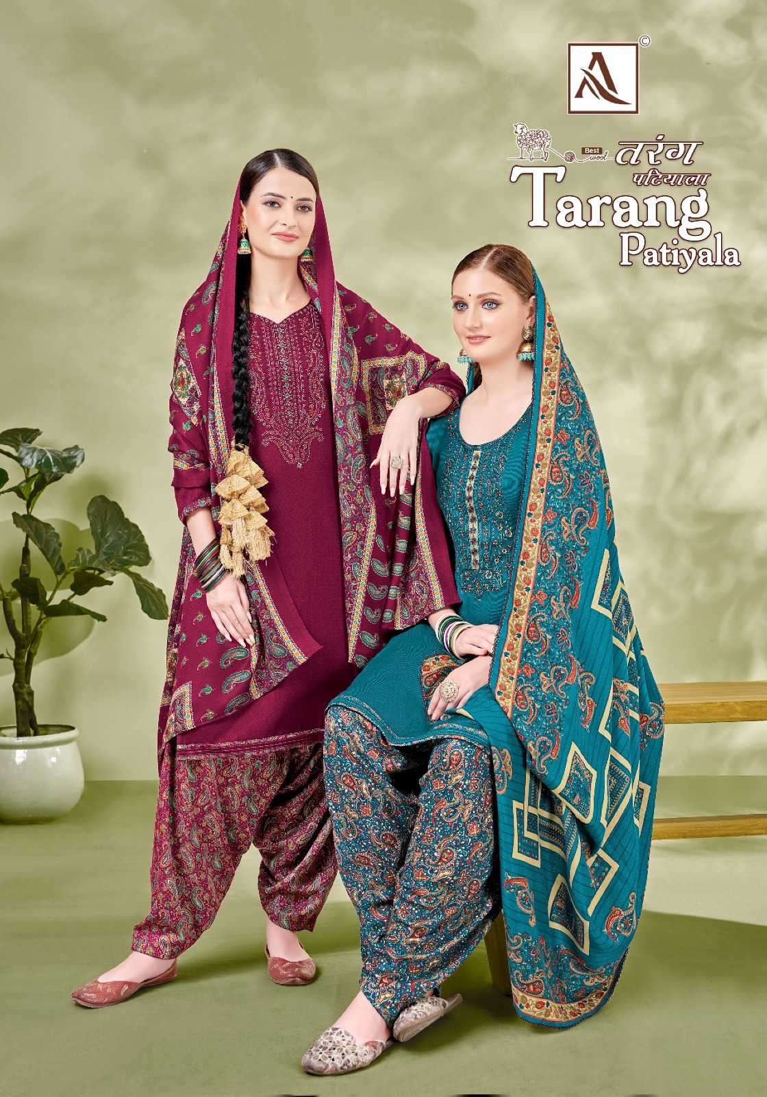 alok suit tarang patiyala series 1366001-1366008 premium wool pashmina suit
