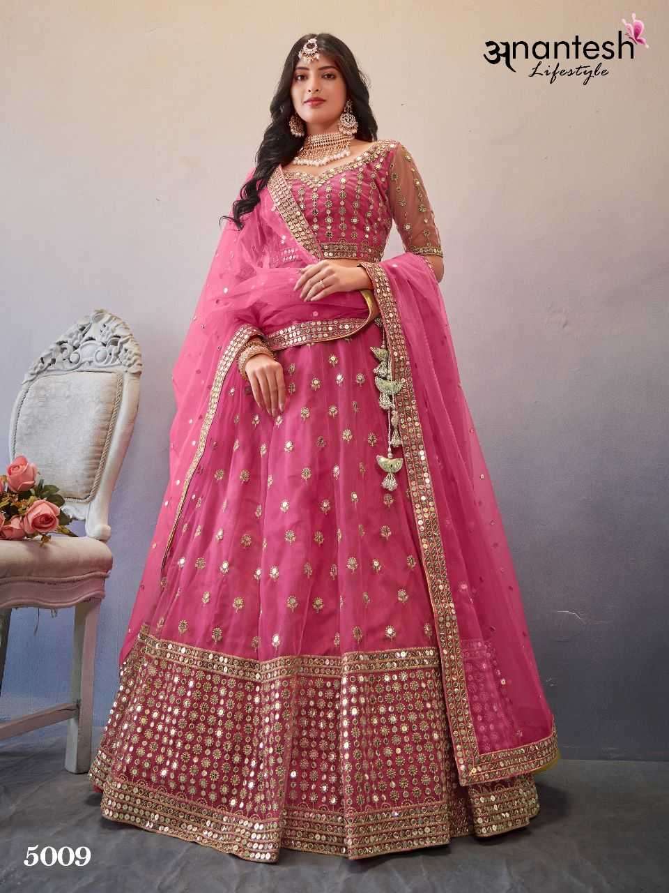 anantesh 5009 butterfly net lehenga