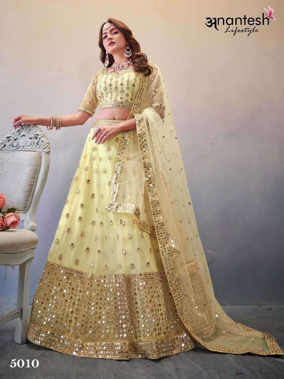 anantesh 5010 butterfly net lehenga