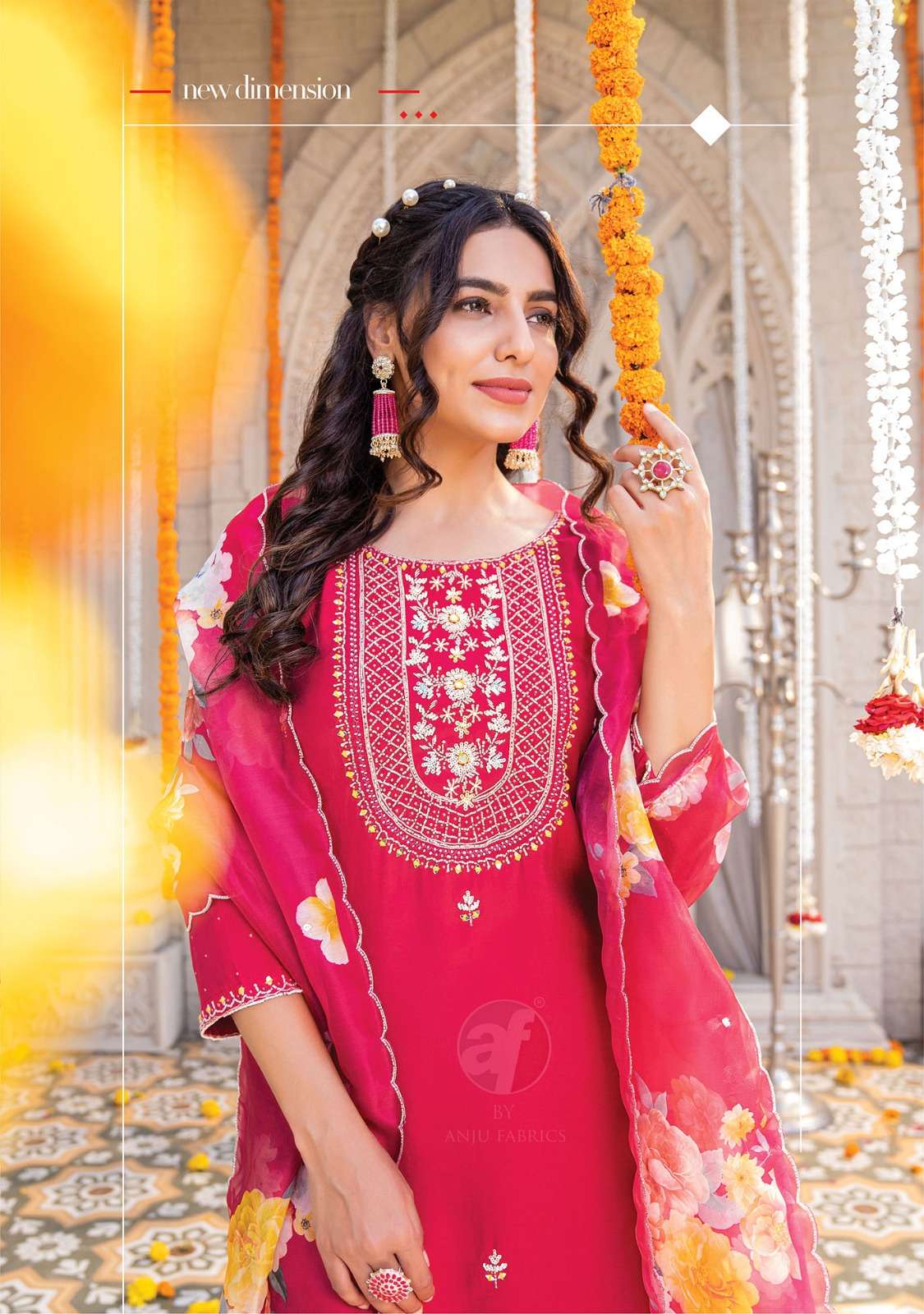 anju mayra designer viscose modal suit 