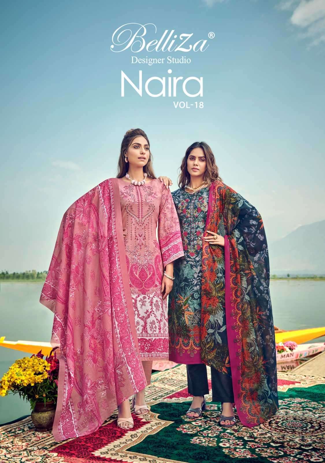 belliza naira vol 18 series 819001-819008 Pure Cotton Digital Prints suit