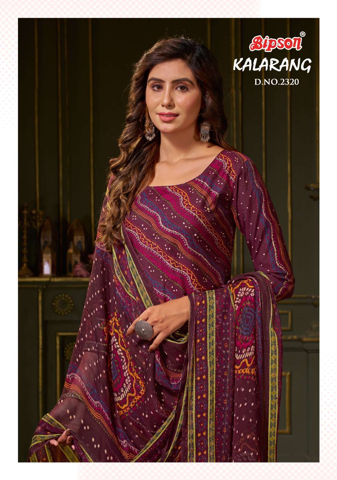 bipson kalarang series 2319-2320 Pure Modal Chanderi suit