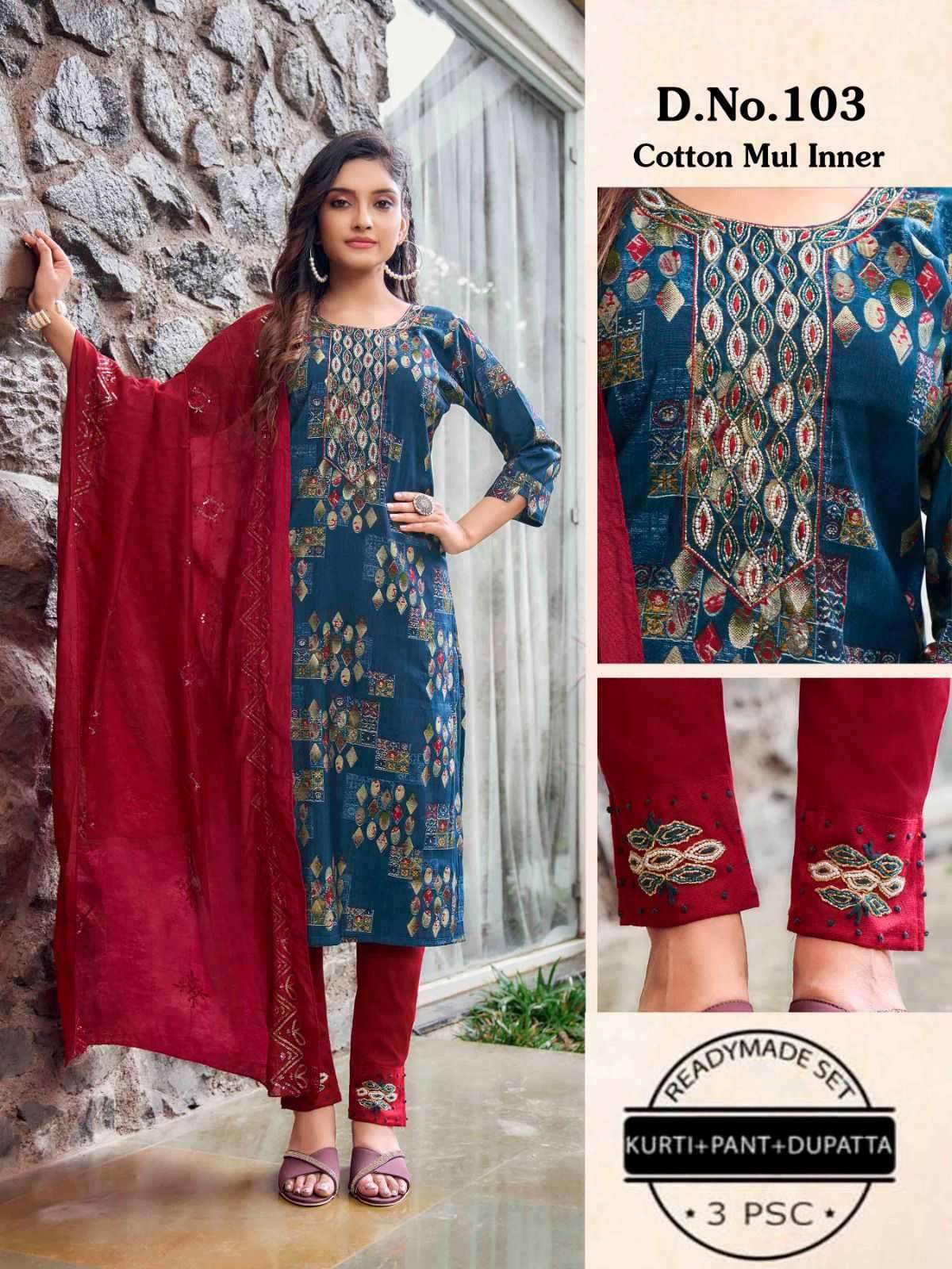 colourpix combo Heavy Fancy Model Chanderi With Embroidery suit