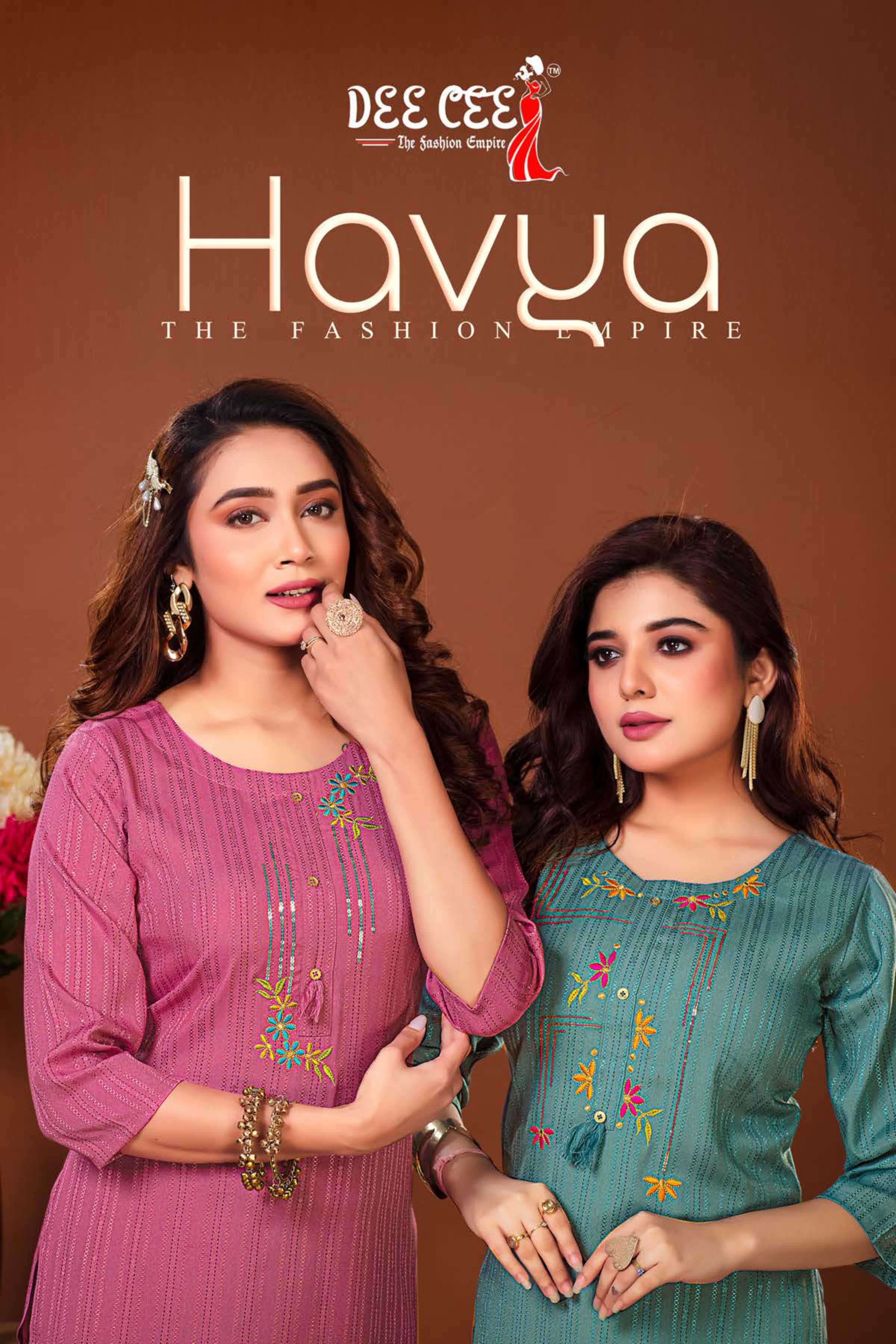 dee cee havya series 101-106 dobby kurti