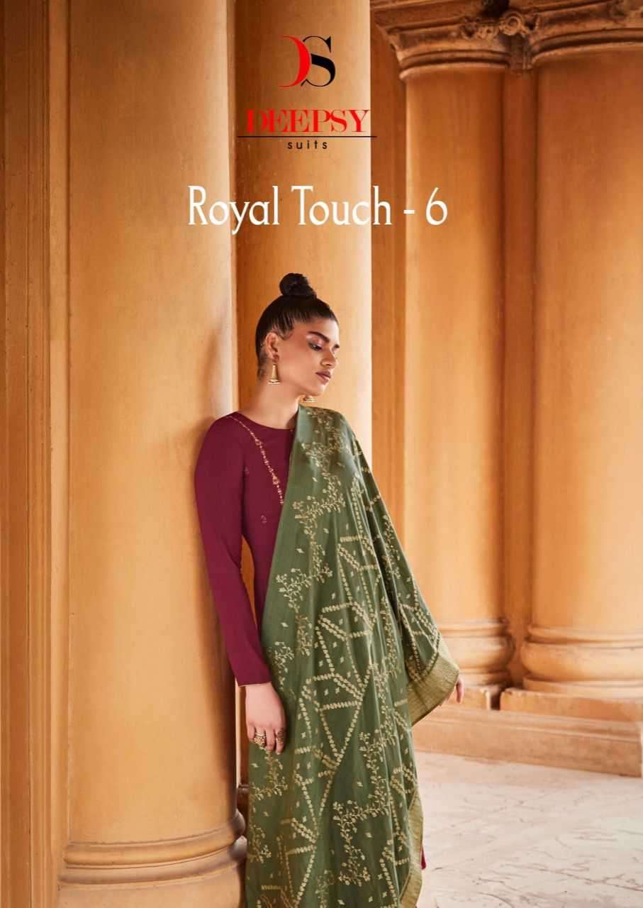 deepsy suits royal touch vol 6 series 14901-14905 viscose pashmina suit 