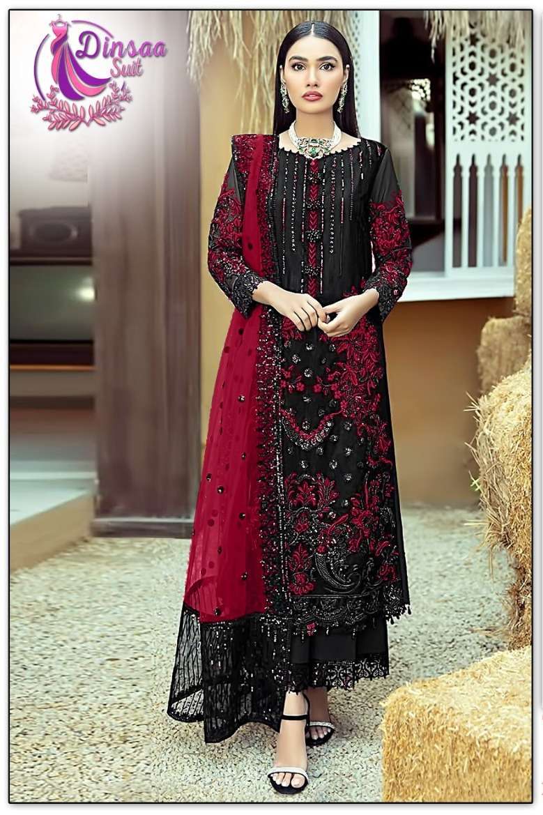 Black and red salwar kameez design best sale