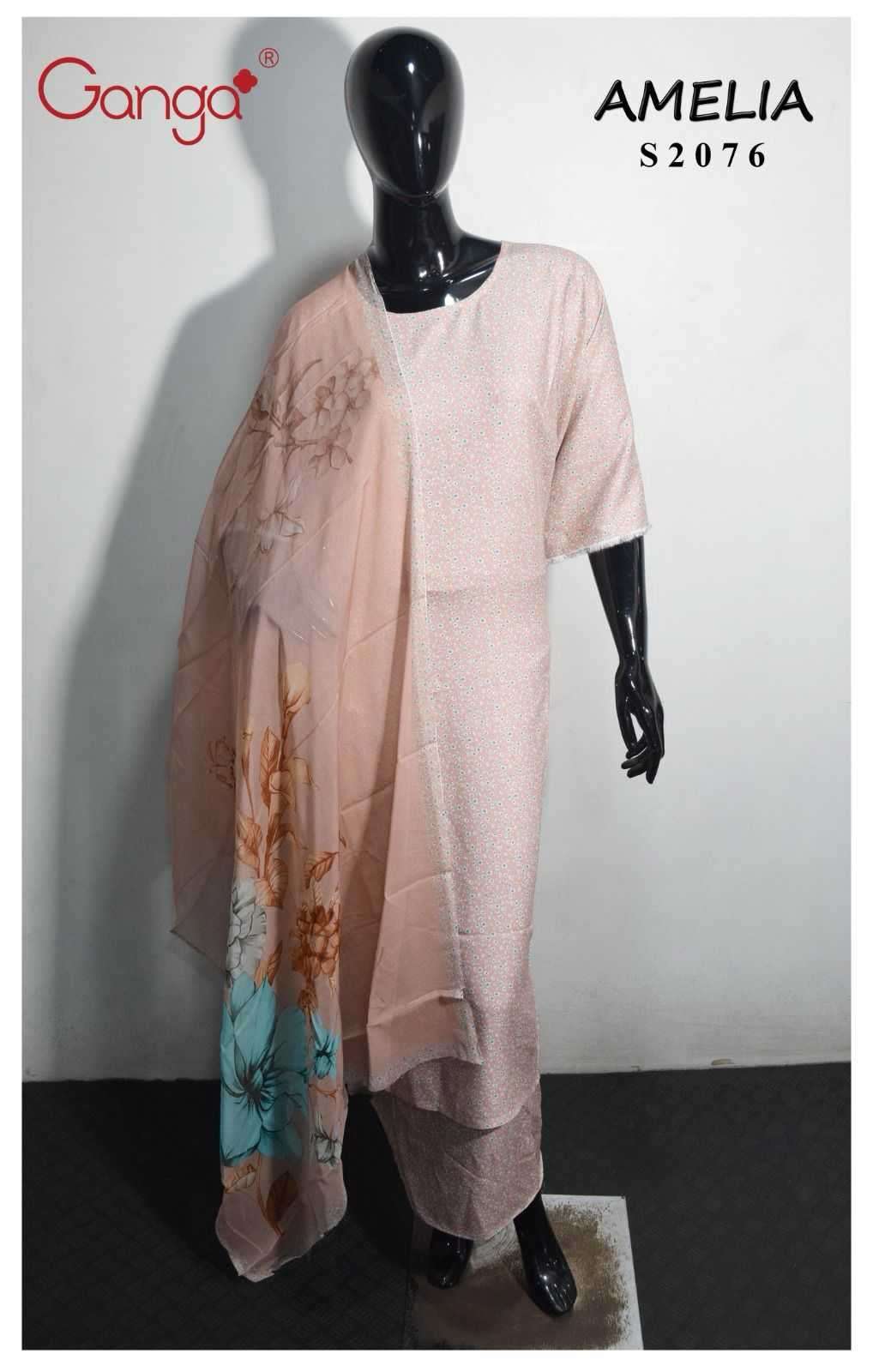 ganga amelia 2076 premium pure pashmina suit 