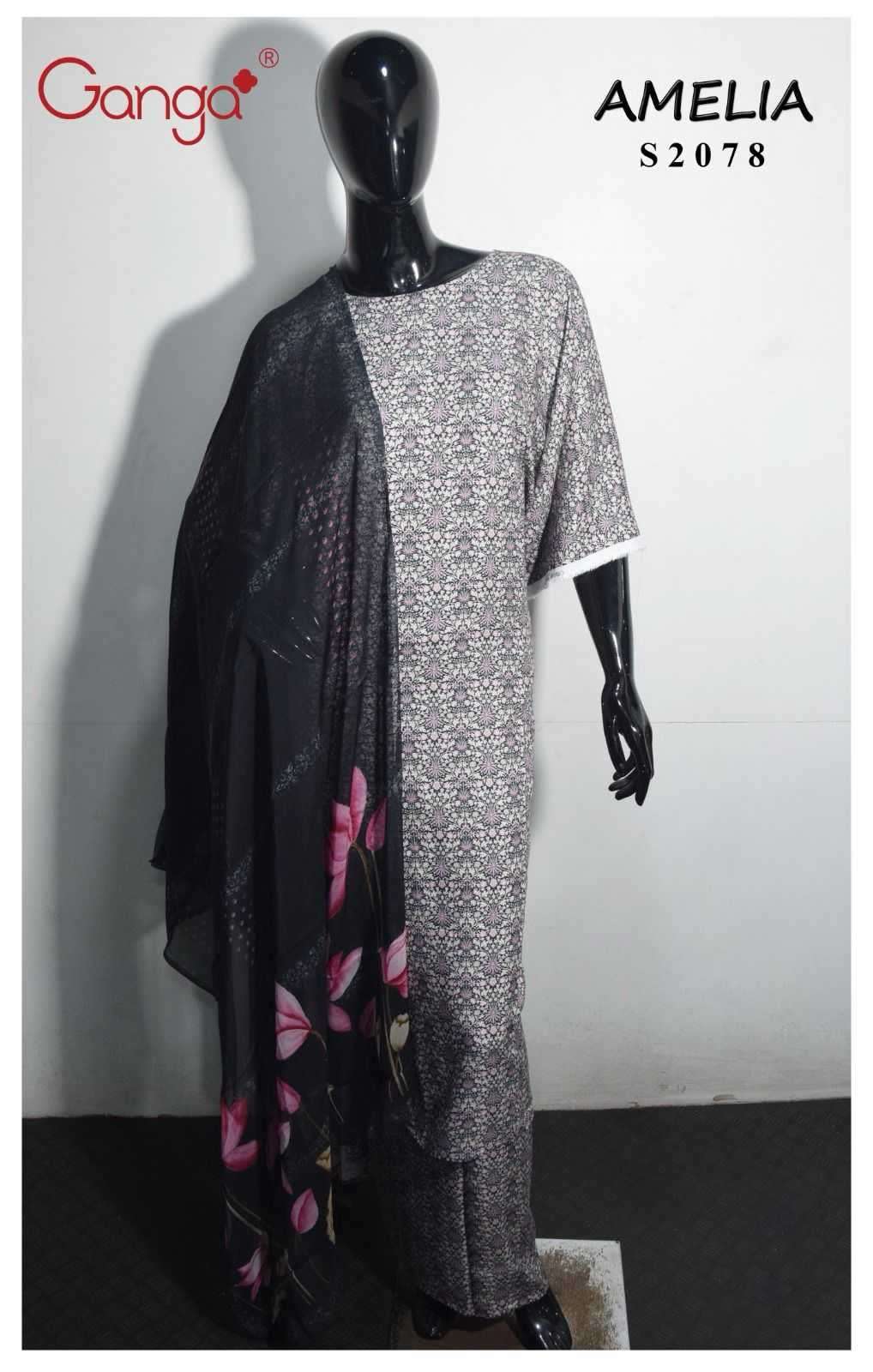 ganga amelia 2078 premium pure pashmina suit 