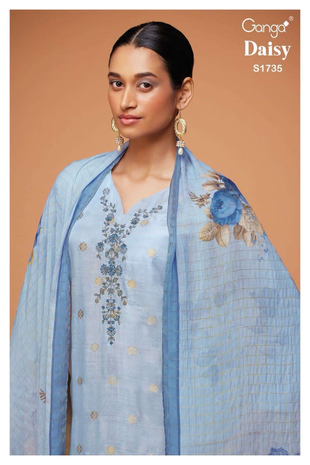 ganga daisy 1735 premium viscose silk suit