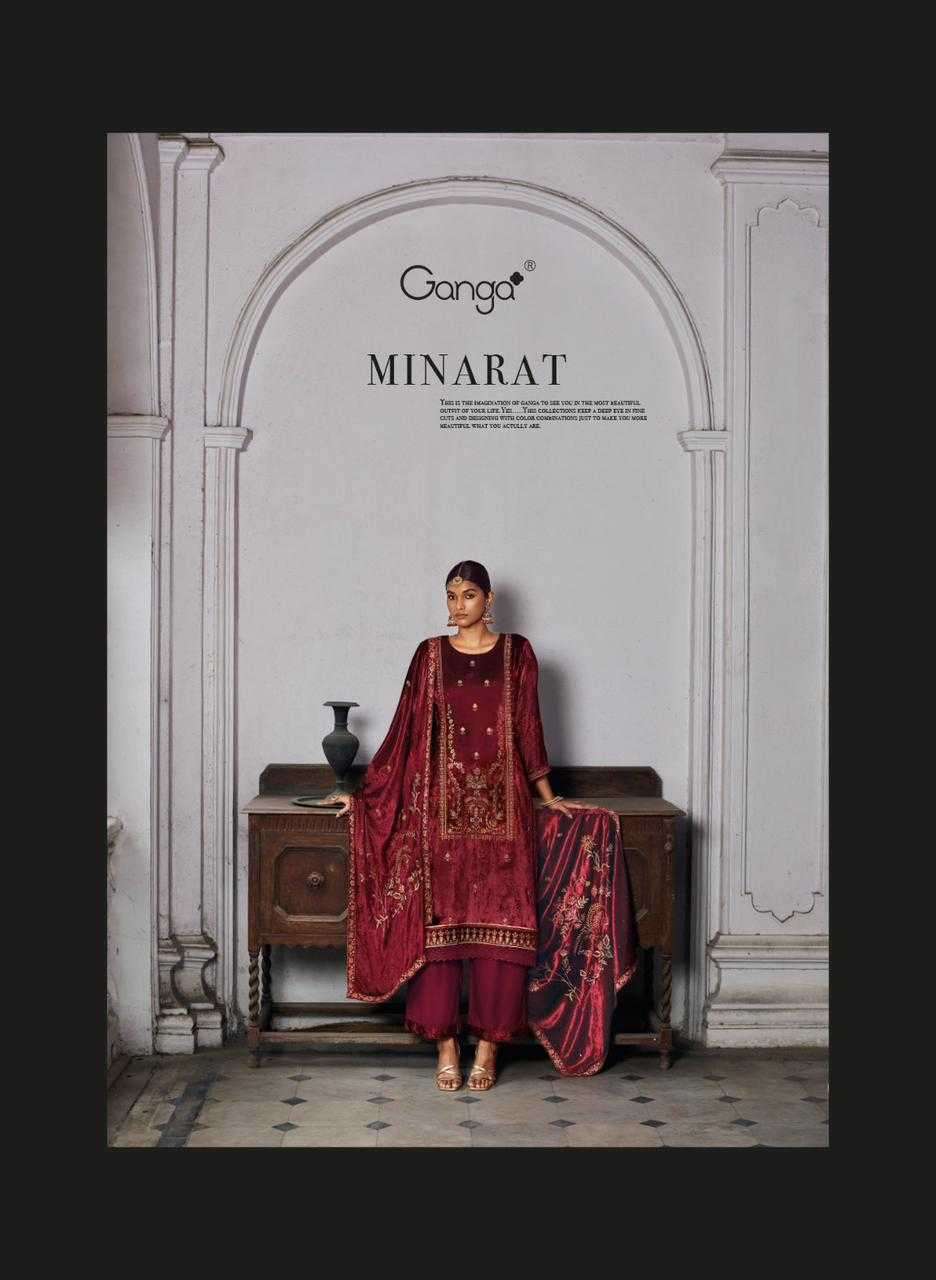 ganga minarat series 1521-1526 premium pure italian velvet suit 