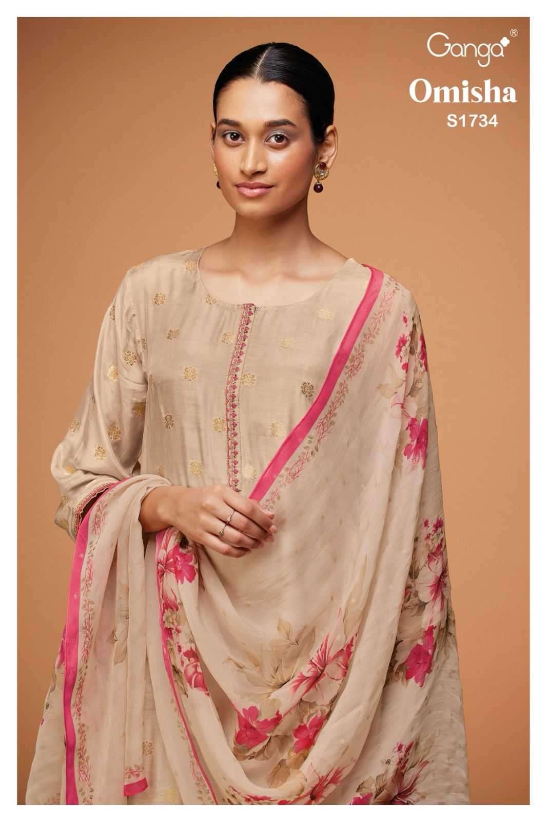 ganga omisha 1734 premium viscose silk suit