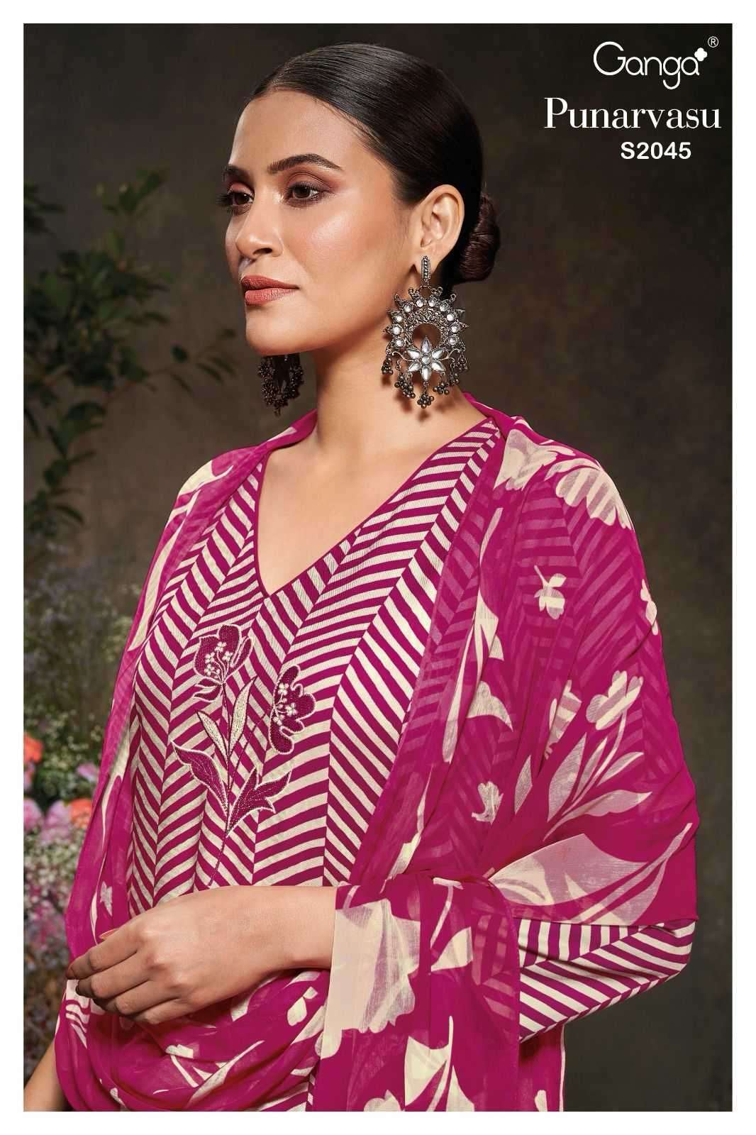 ganga punarvasu 2045 premium pure pashmina suit 