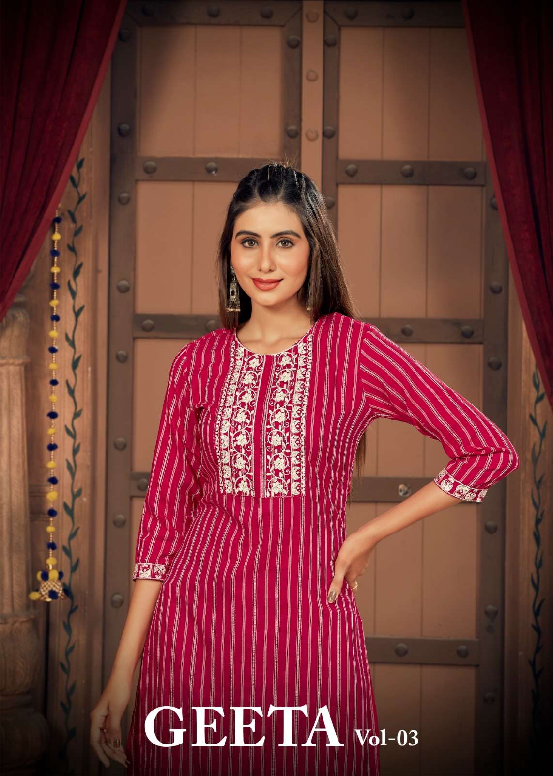 geeta vol 3 designer russian silk kurti 