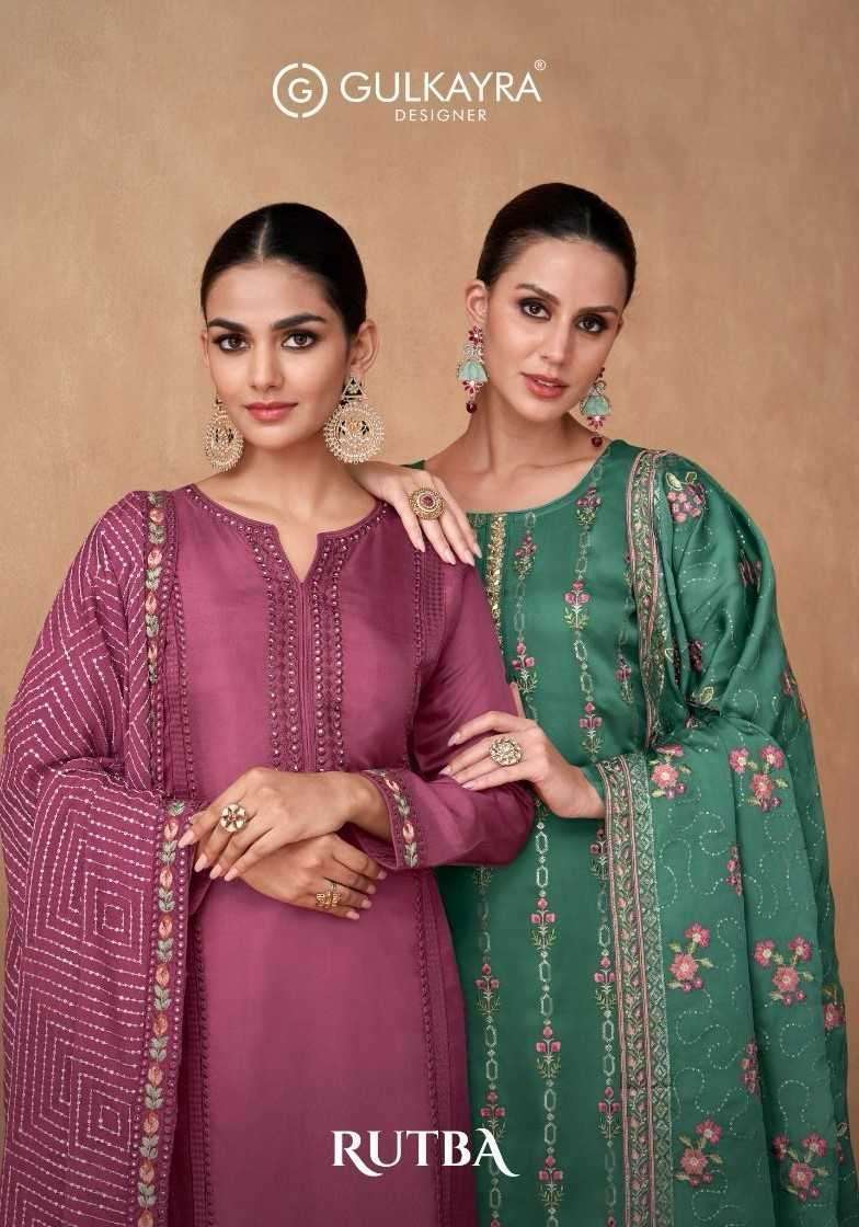 gulkayra rutba series 7403-7406 Real Chinon & Georgette suit