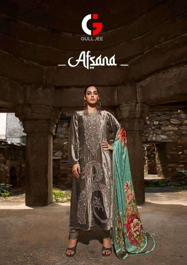 gull jee afsana series 11001-11006 Viscose velvet suit 