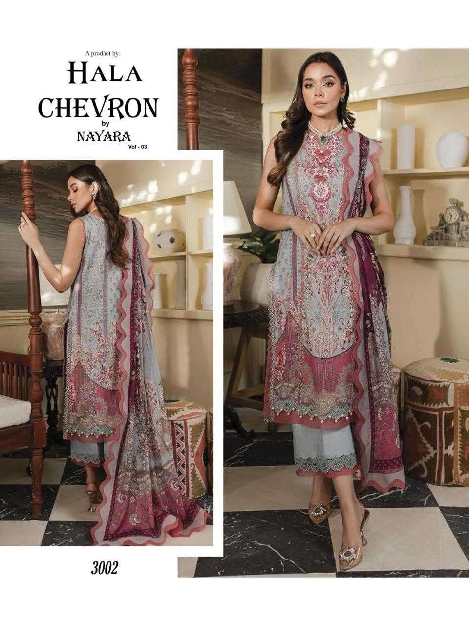 hala traders chevron by nayra vol 3 series 3001-3006 heavy cotton suit 