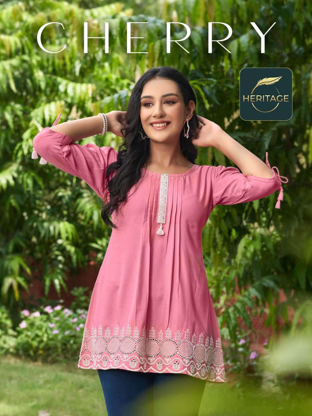 heritage creation cherry series 001-006 rayon kurti