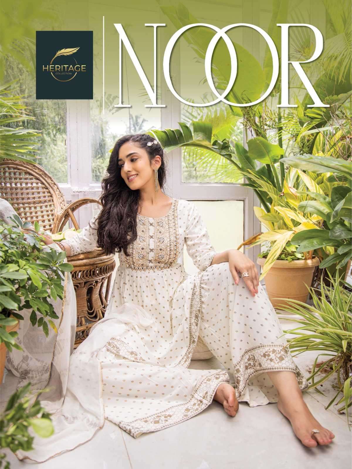heritage creation noor series 101-106 rayon slub suit