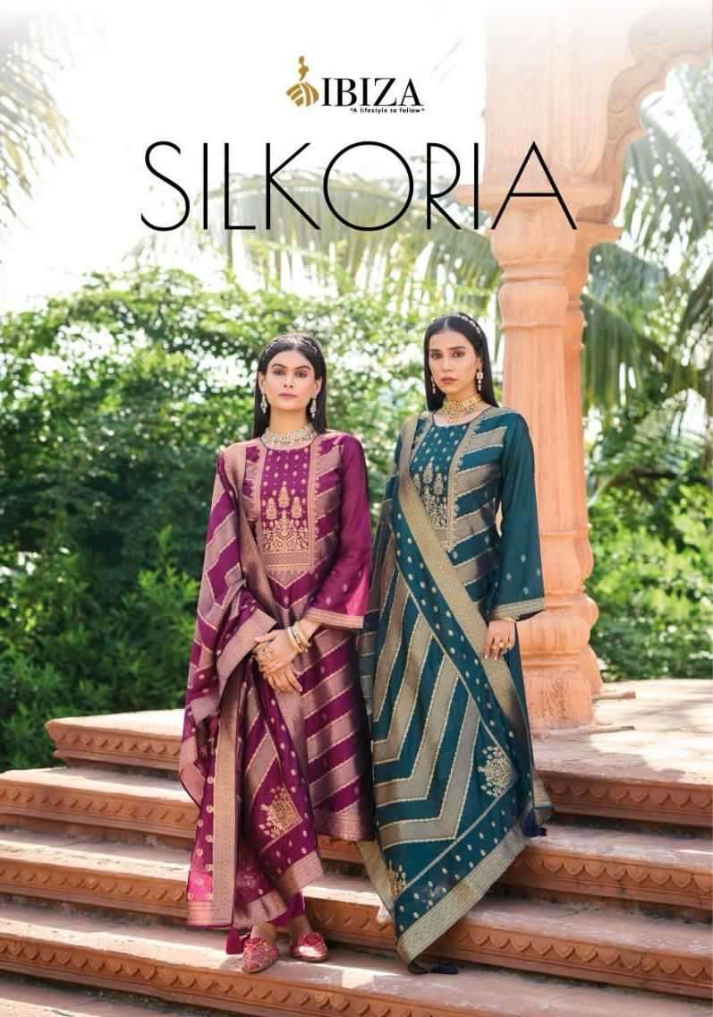 ibiza lifestyle silkoria series 10551-10554 pure banglori silk suit
