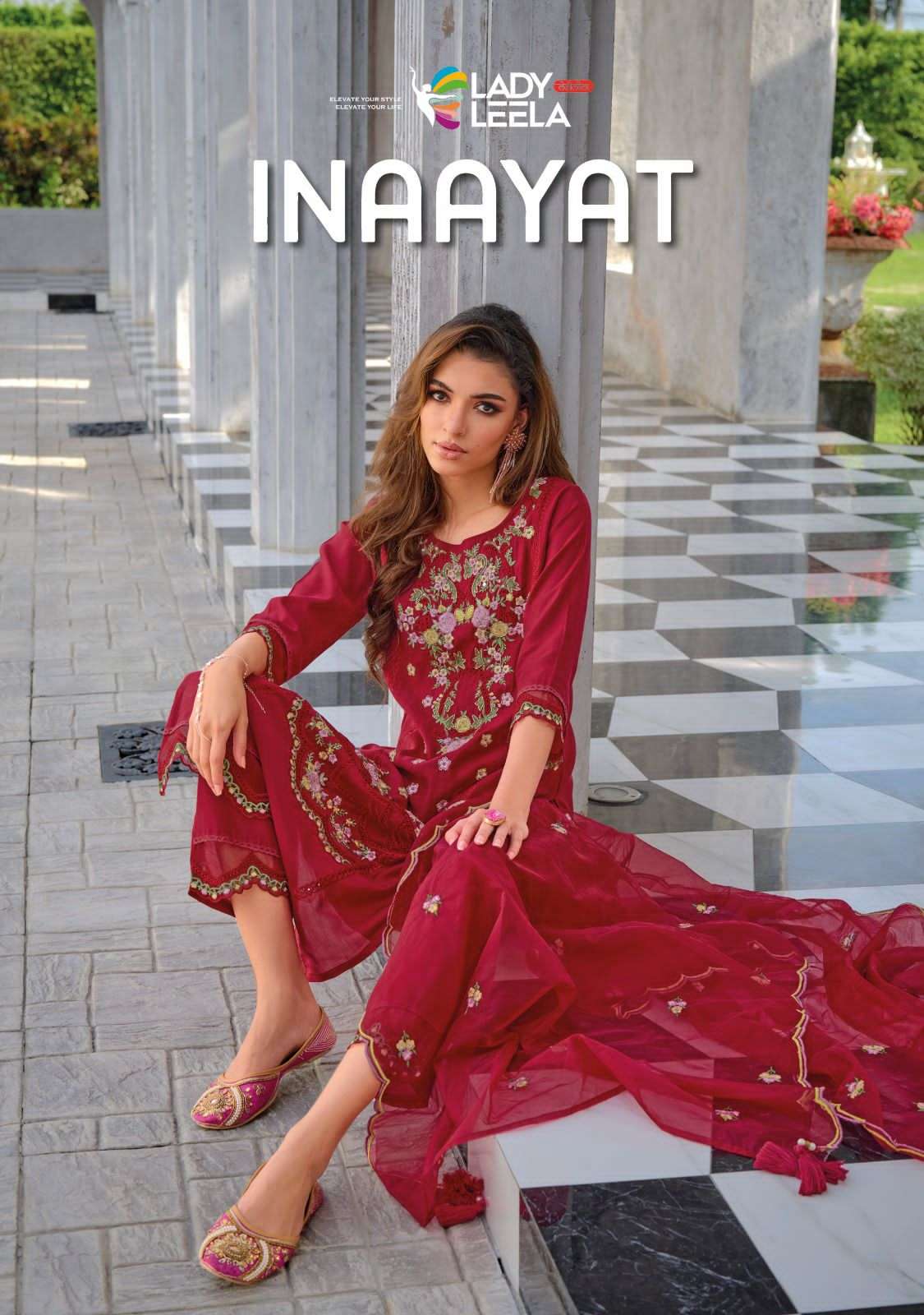 inaayat designer pure viscose suit 