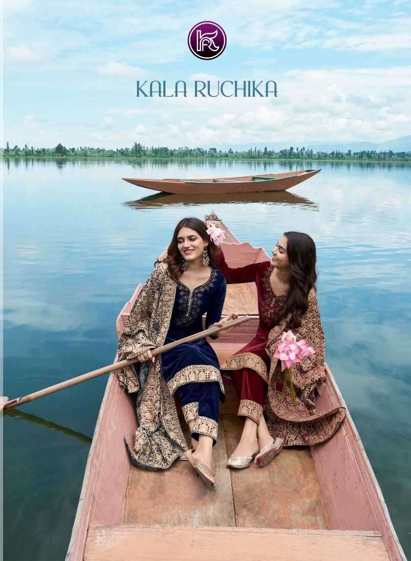 kala fashion kala ruchika series 1001-1004 velvet 9000 suit