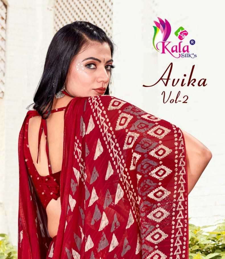 kala silk avika vol 2 series 1001-1008 Weightless pattern fabrics saree