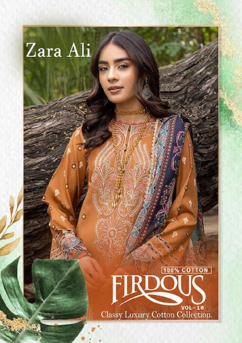 Keval Zara Ali Firduous Vol-10 series 10001-10006 Heavy Cotton suit