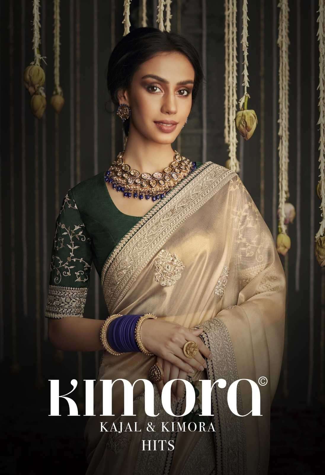 kimora kajal 5224 hits Soft Tissue Silk With Embroidery Work saree