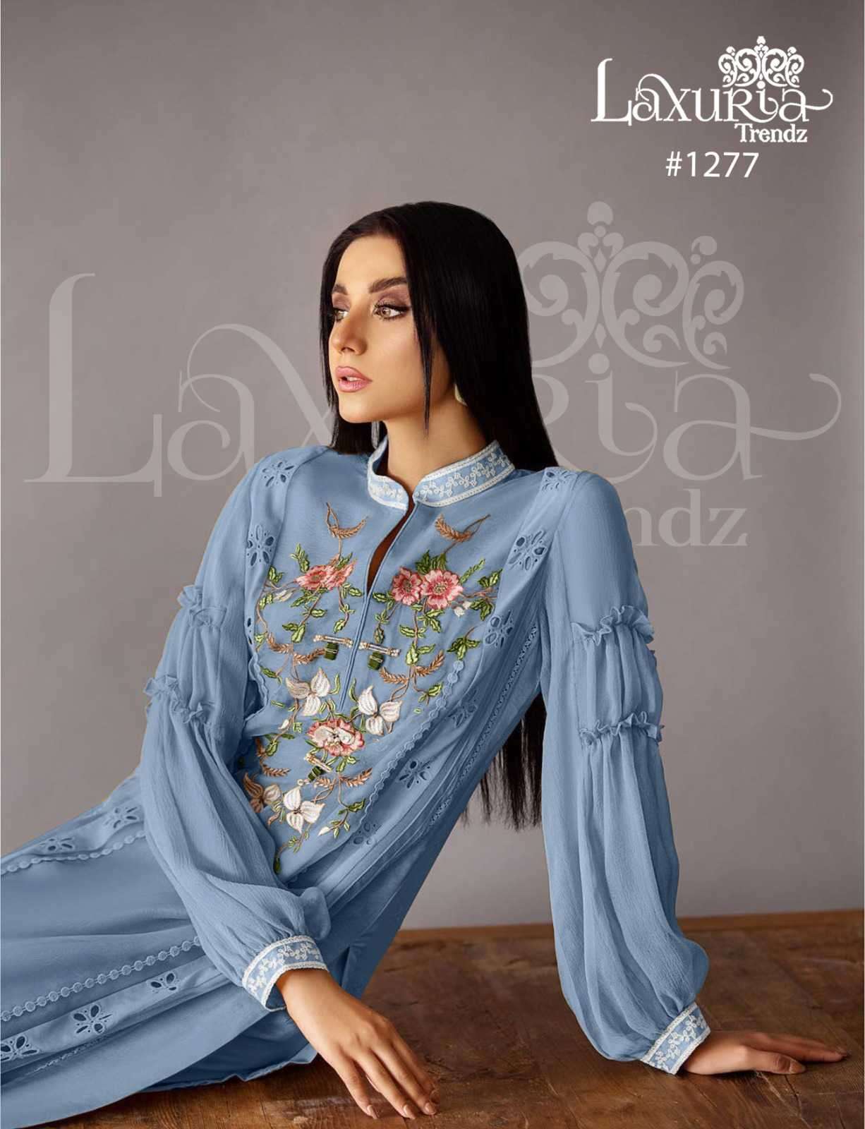 laxuria 1277 New Handwork Collction Kurti With Pant & Dupatta