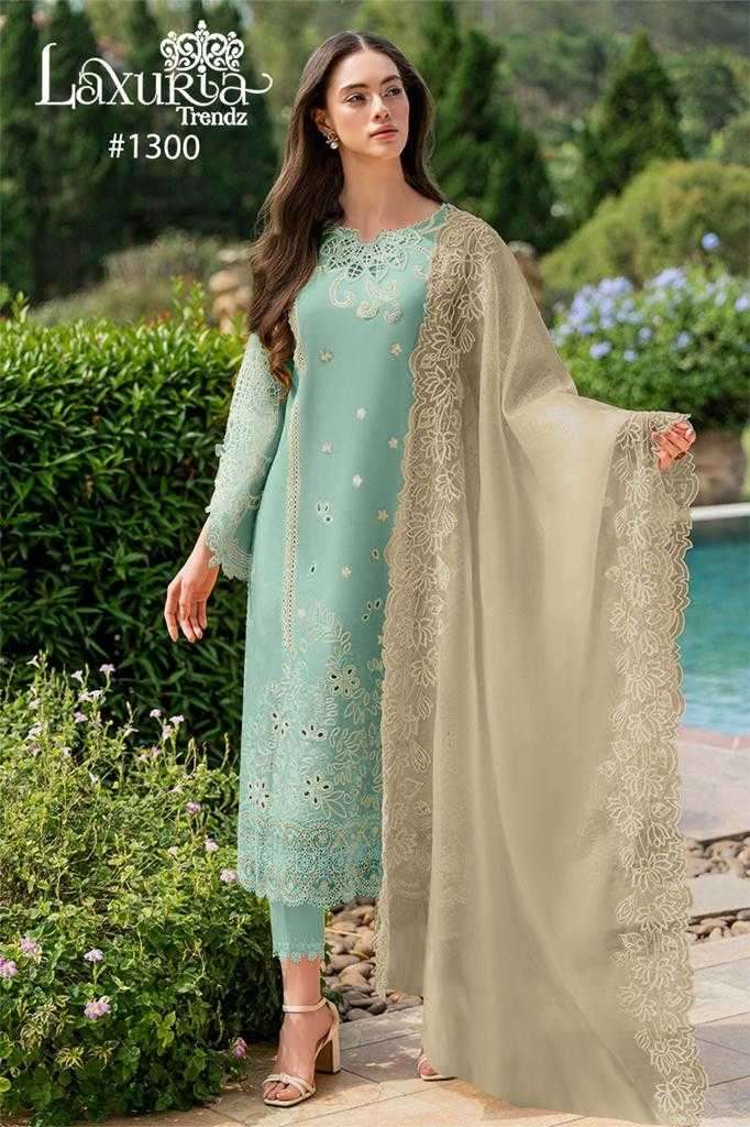 laxuria 1300 Faux Georgette Heavy  Embrdry Tunic
