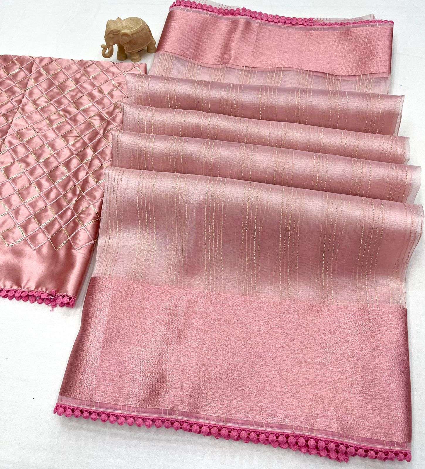 lt vaani designer organza weaving saree