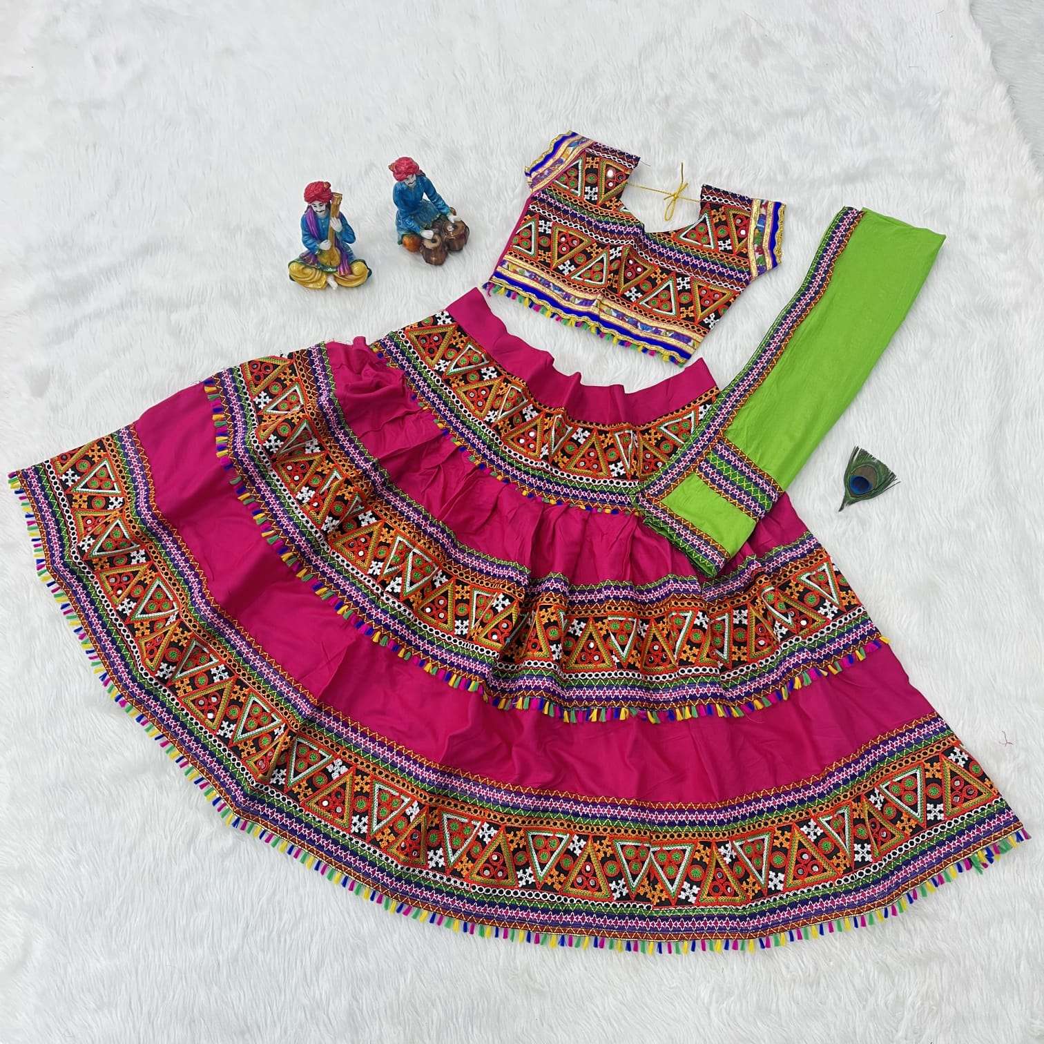 mahi designer pure heavy rayon cotton navratri lehenga choli