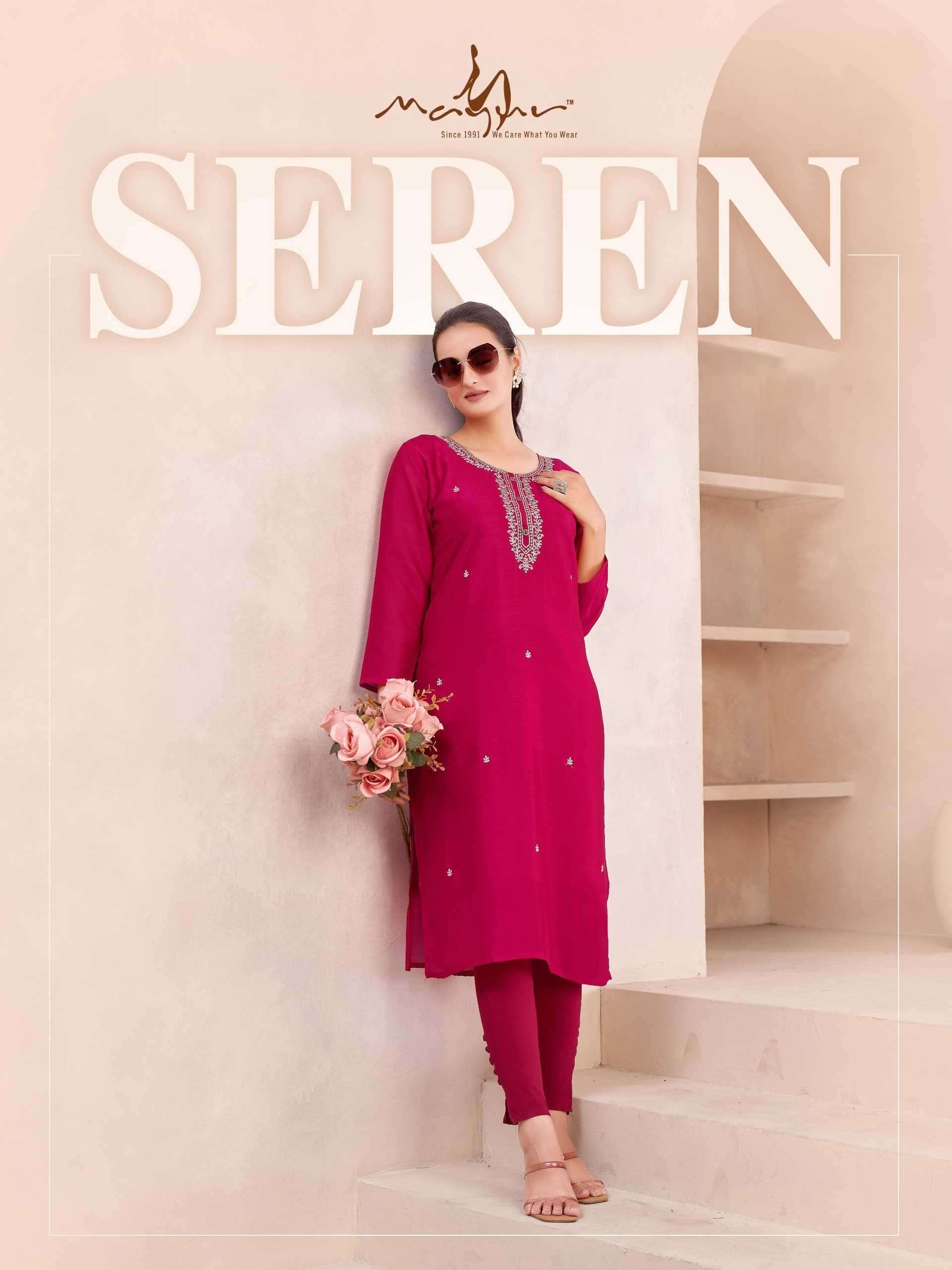 mayur creation seren series 01-06 vichitra silk kurti