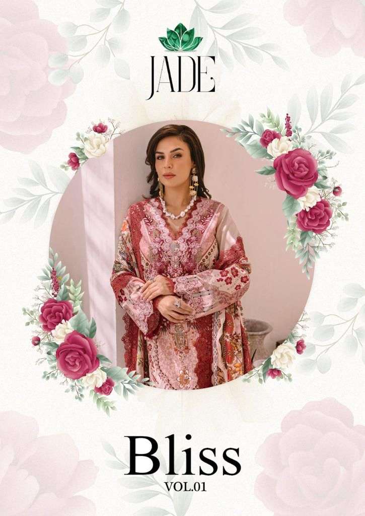 N. Jade Bliss Vol-1 series 1001-1008 Heavy Pure Cotton Karachi Style suit