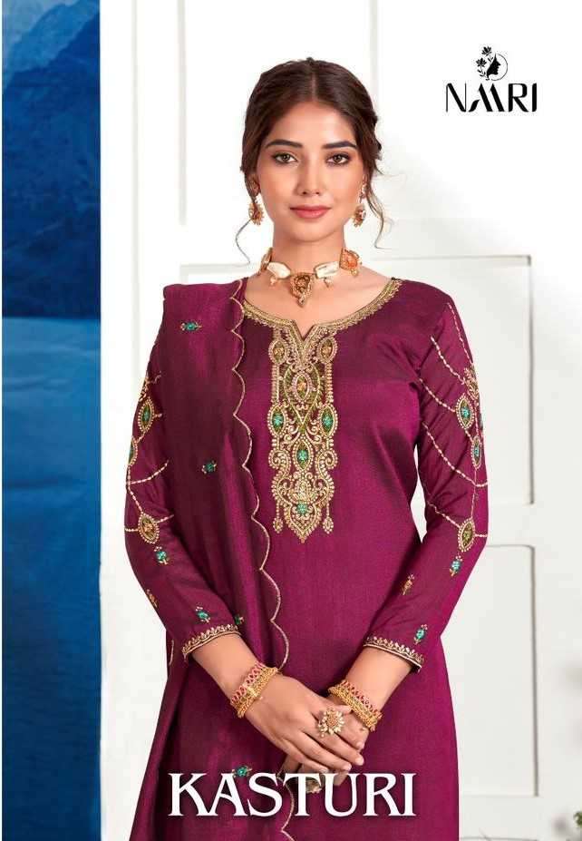 naari kasturi series 53001-53004 Vichitra silk jerry work suit