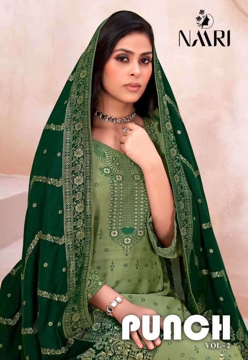 Naari punch vol 2 series 41001-41004 Pure muslin jacard suit