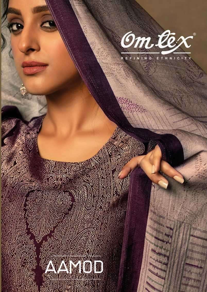 omtex aamod series 251-256 pure pashmina jacquard suit 