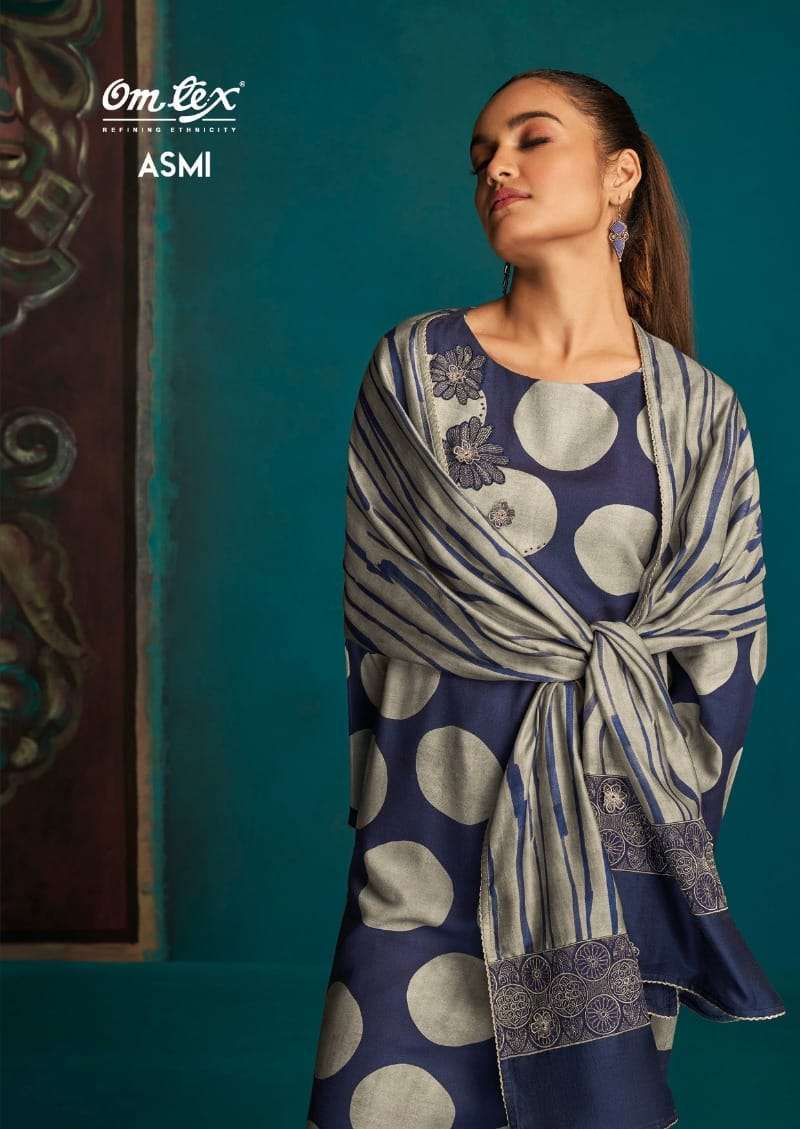 omtex asmi pure pashmina digital print suit 