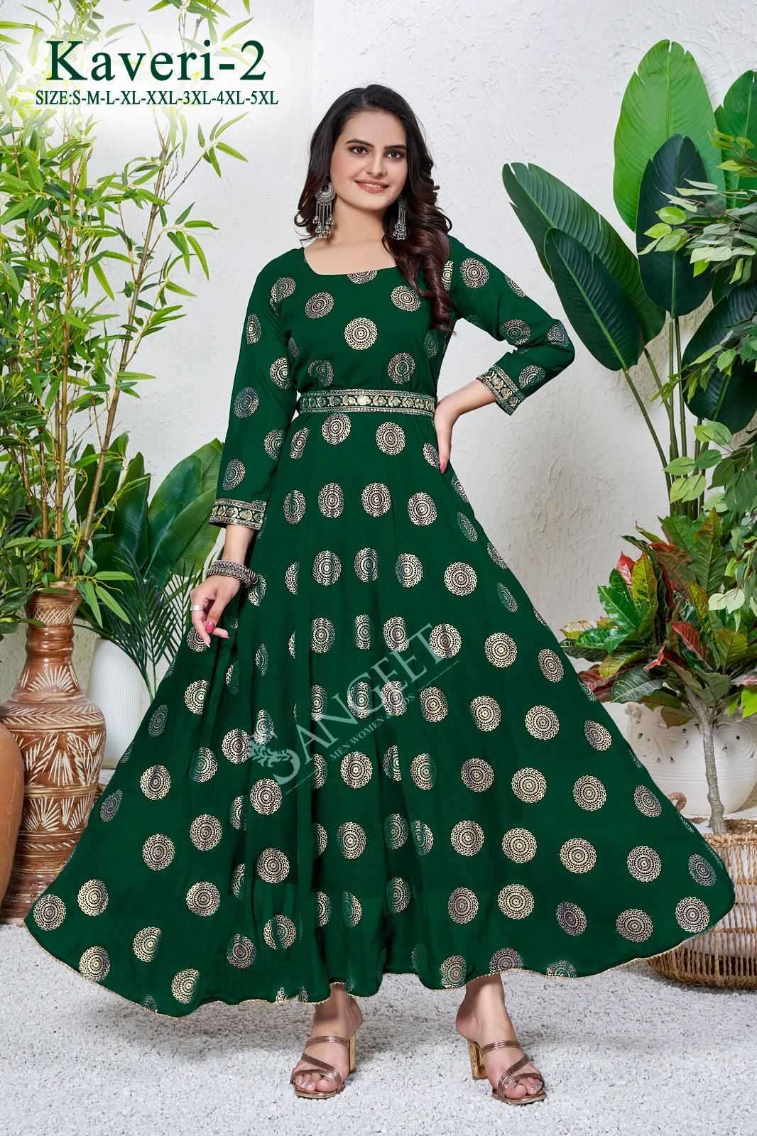 pr kaveri vol 2 series 1001-1006 faux georgette kurti 