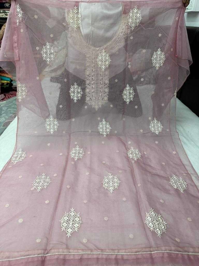 pr kaynaa Pure orgenza with handwork in neck suit