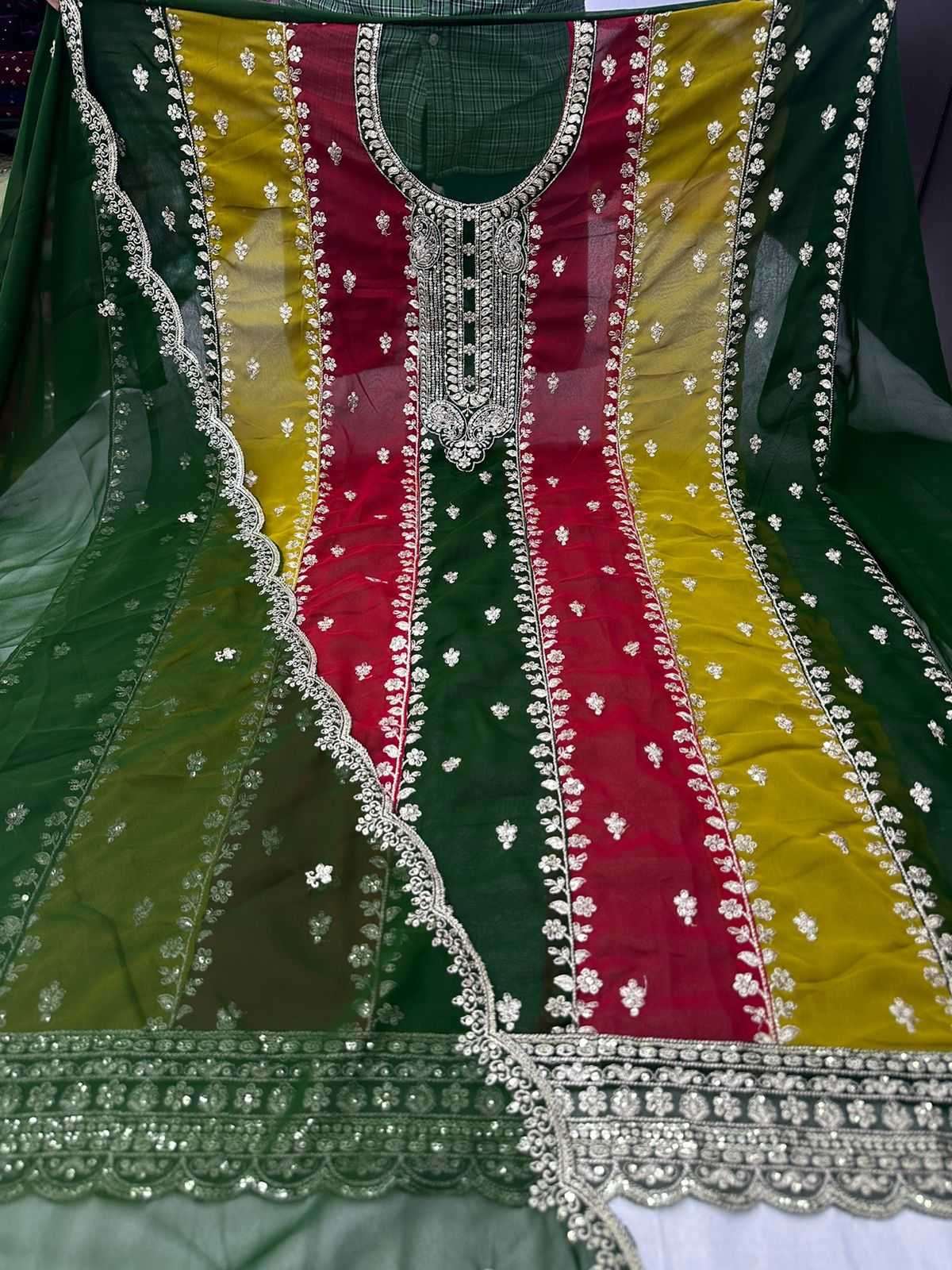 pr tiranga Pure blooming jorjet suit