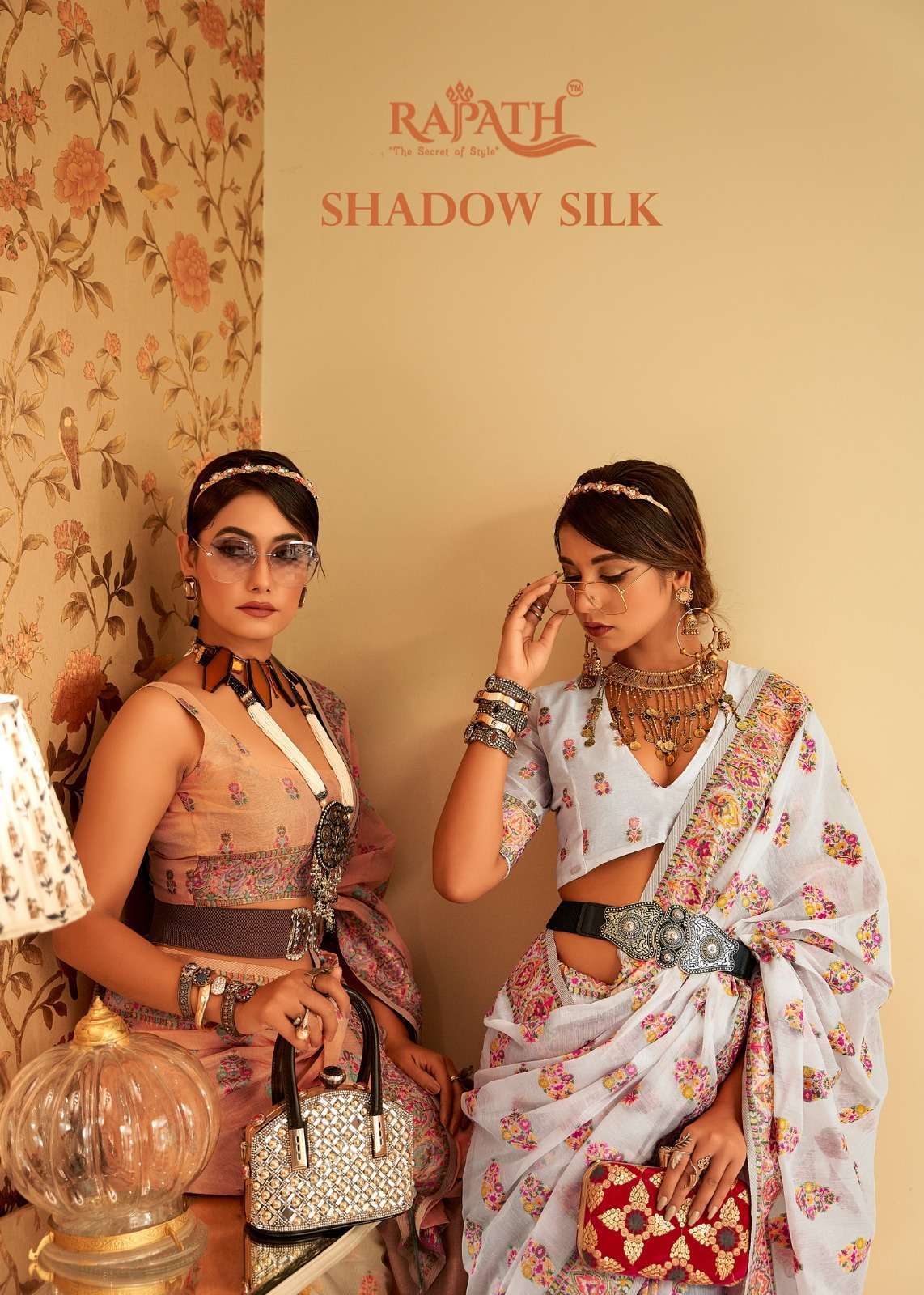 rajpath shadow silk series 153001-153006 Pure Pashmina Butta Silk saree