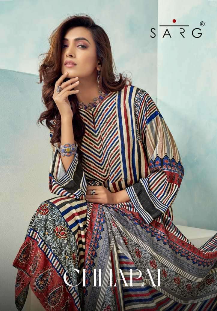 sarg chhapai staple twill digital print suit