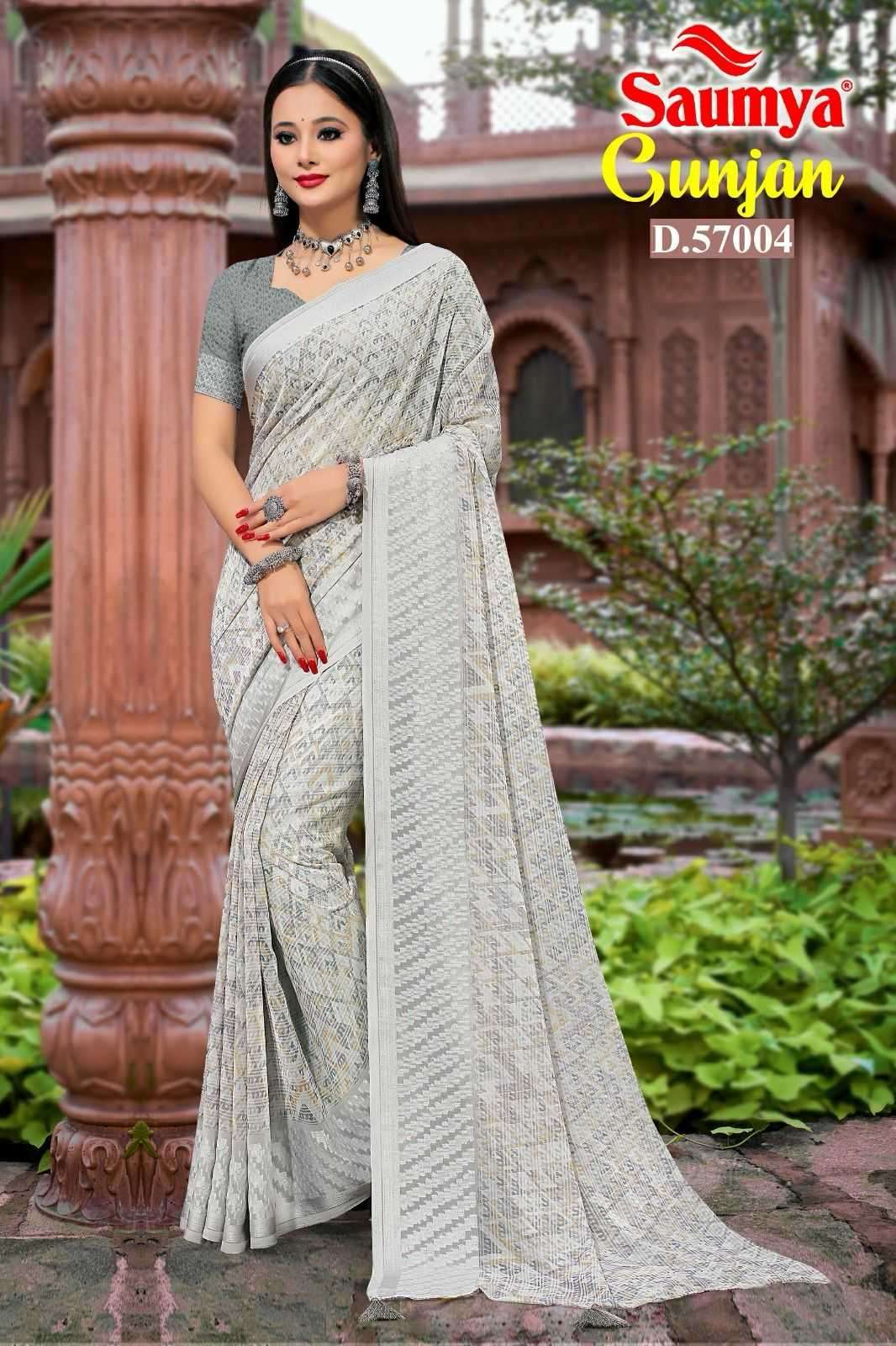 saumya gunjan series 57001-57008 Georgette saree