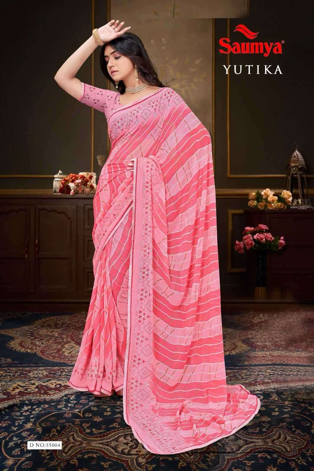 saumya yutika series 55001-55008 Georgette saree