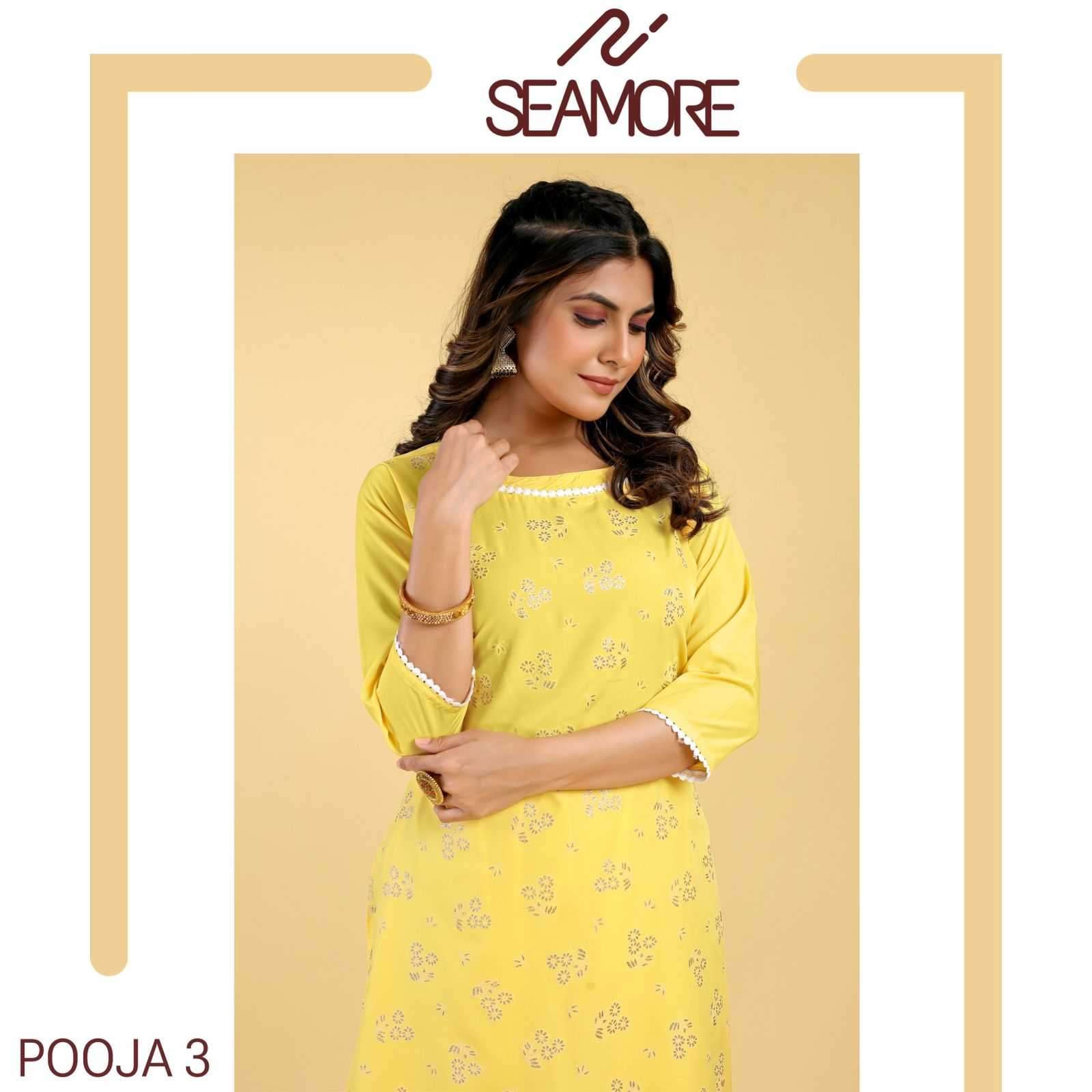 seamore pooja vol 3 series 1006-1009 Crape Kurta With Bottom