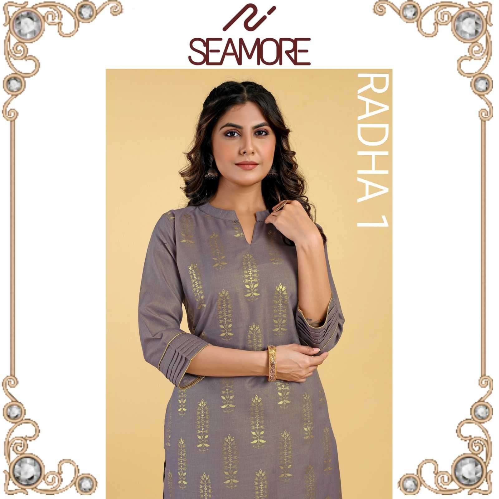 seamore radha vol 1 series 1015-1017 cotton slub kurti