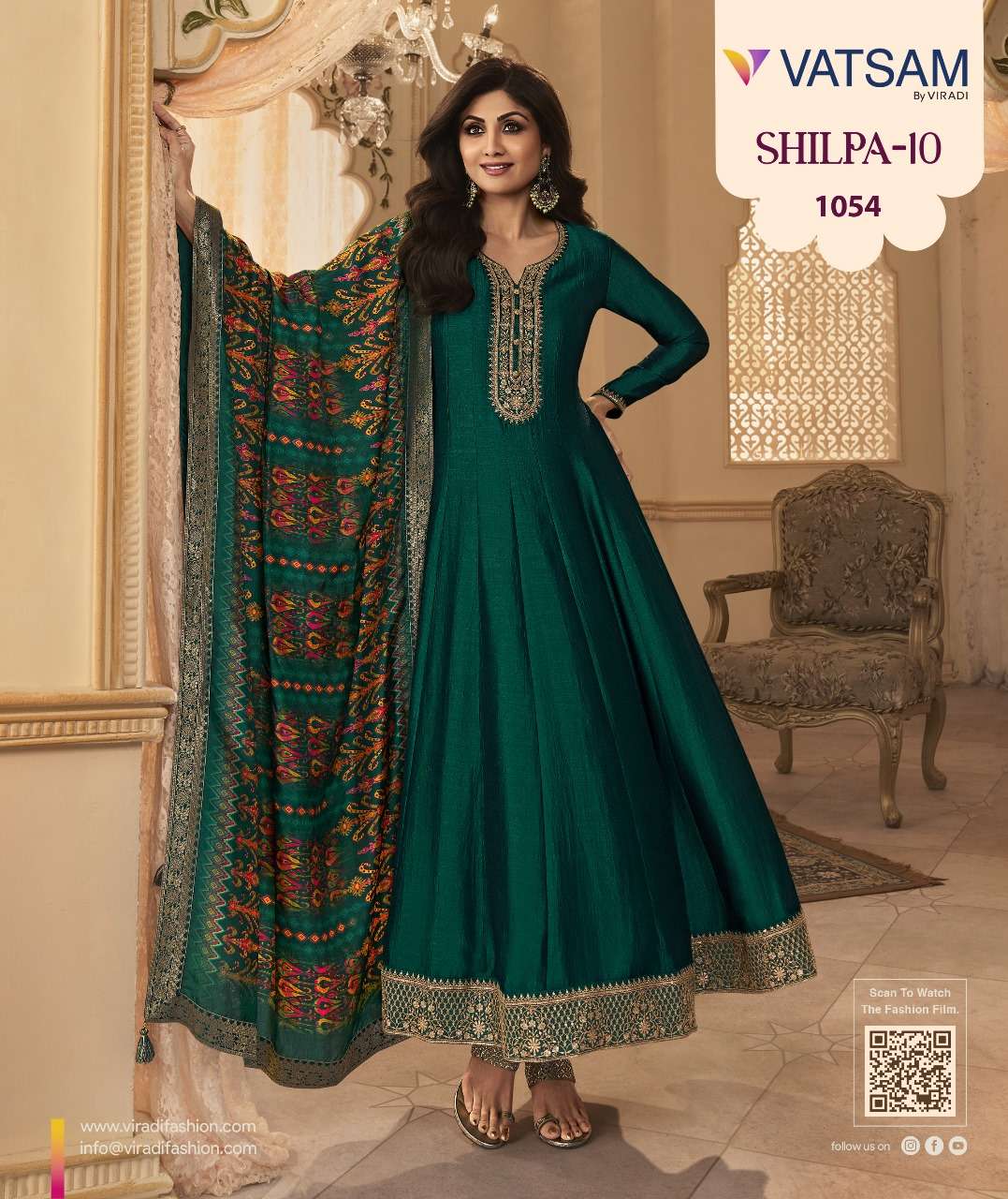 shilpa-40 designer bhagalpuri silk suit 