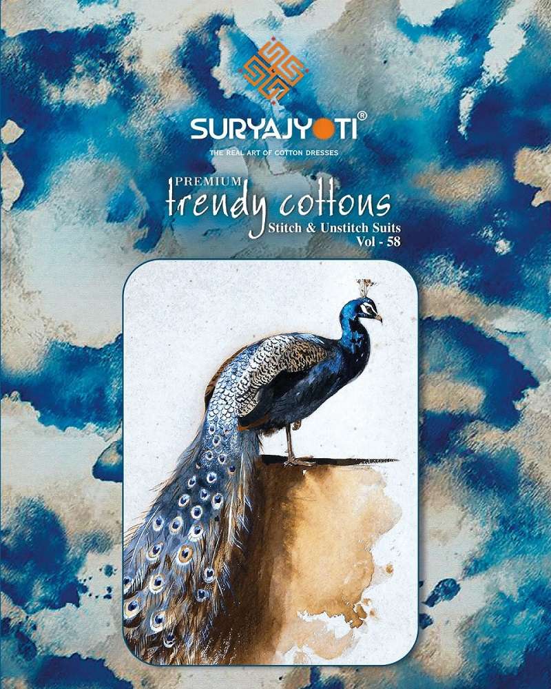 Suryajyoti Trendy Cotton Vol-58 series 5801-5820 heavy cotton suit 