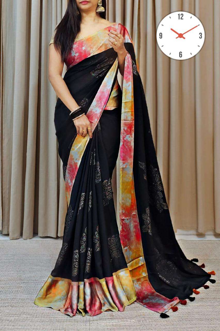 vaani designer soft silk with satin saree